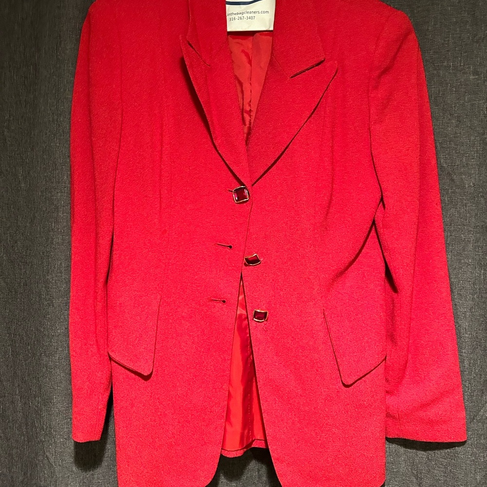 Women’s red blazer